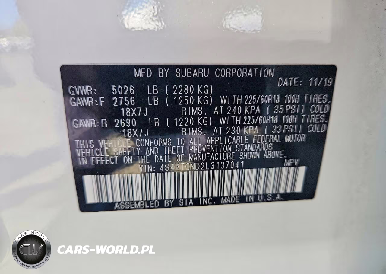 2020 Subaru Outback Limited Xt VIN:4S4BTGND2L3137041 - 13
