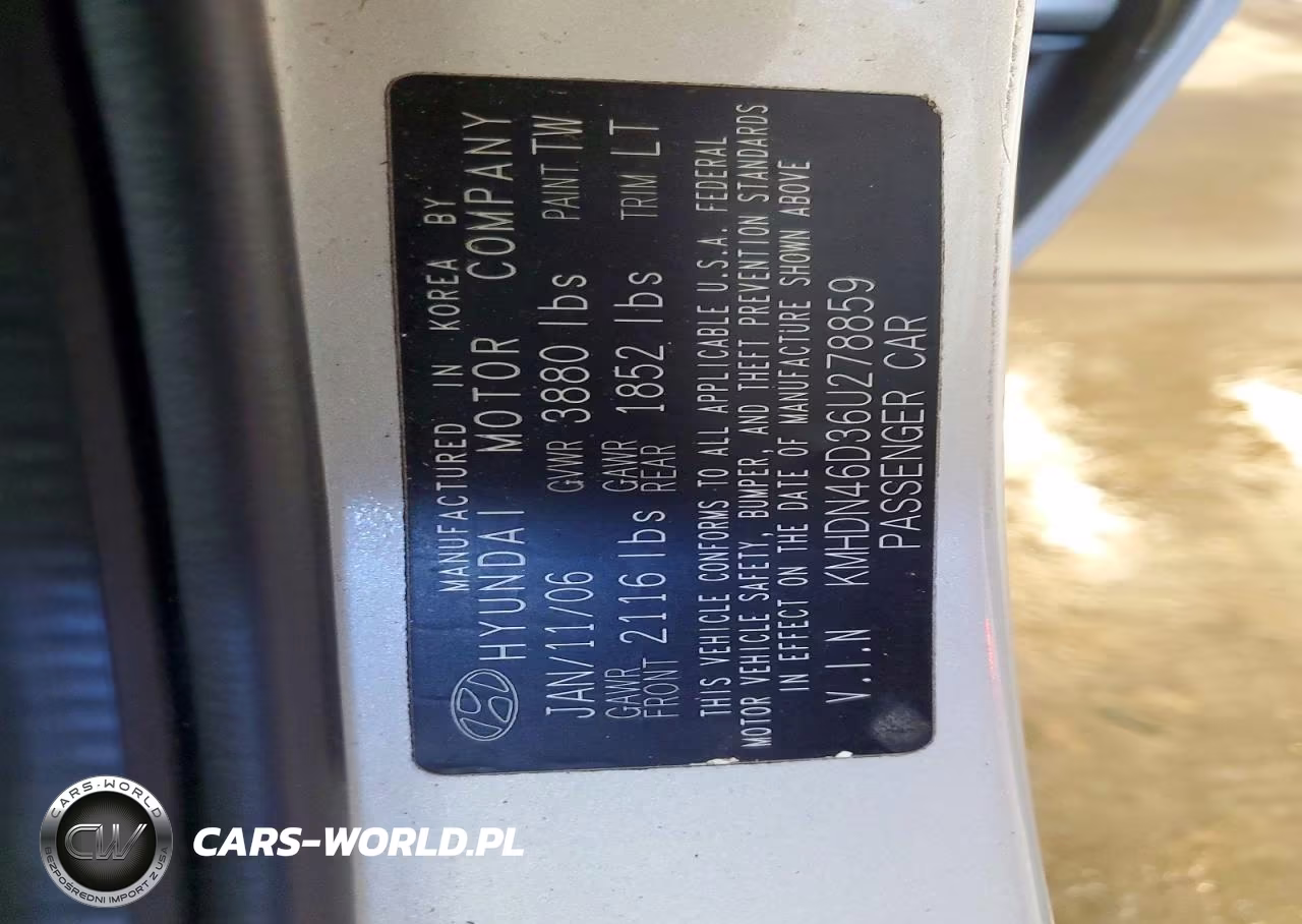 2006 Hyundai Elantra Gls VIN:KMHDN46D36U278859 - 12