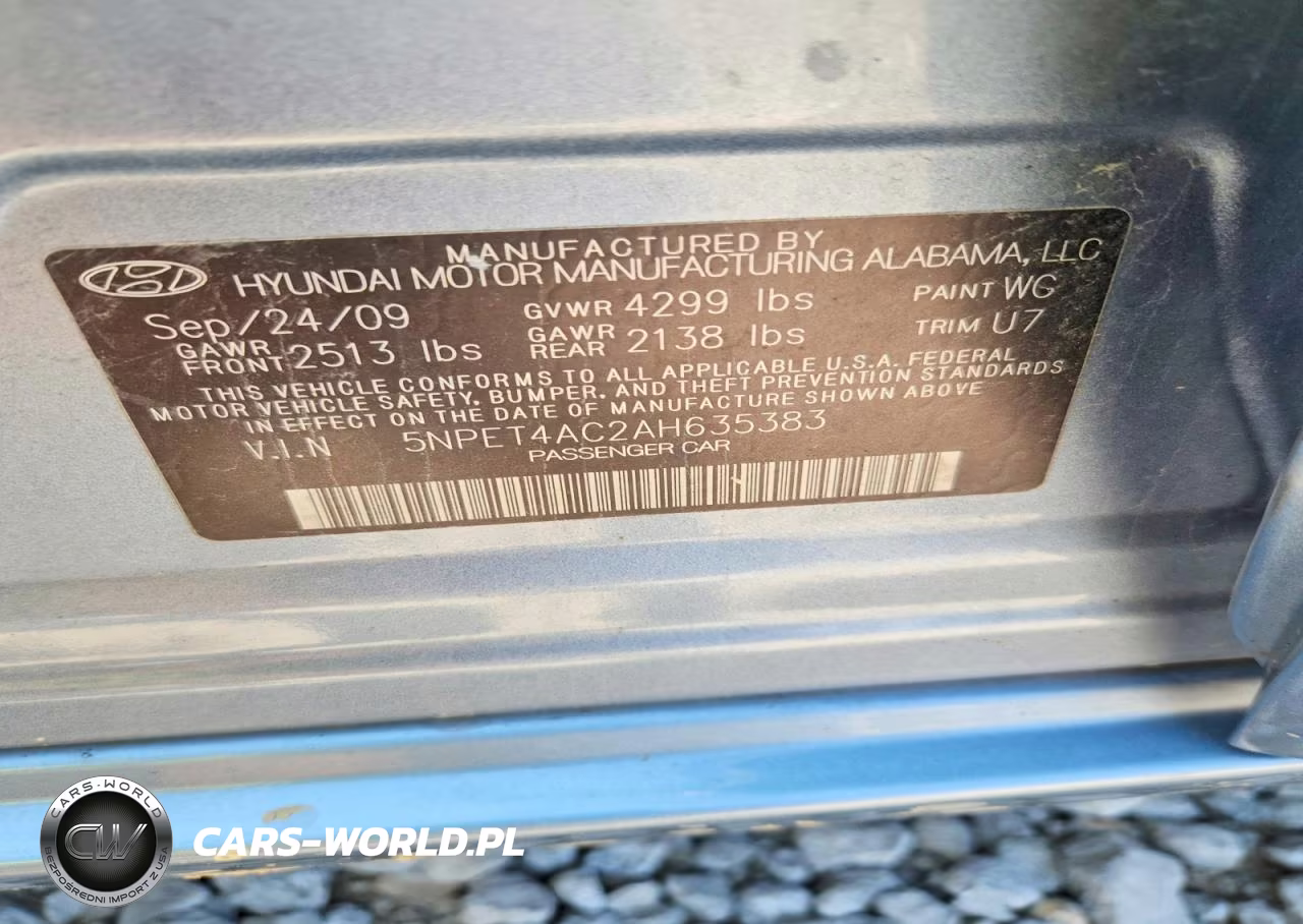 2010 Hyundai Sonata Gls VIN:5NPET4AC2AH635383 - 12