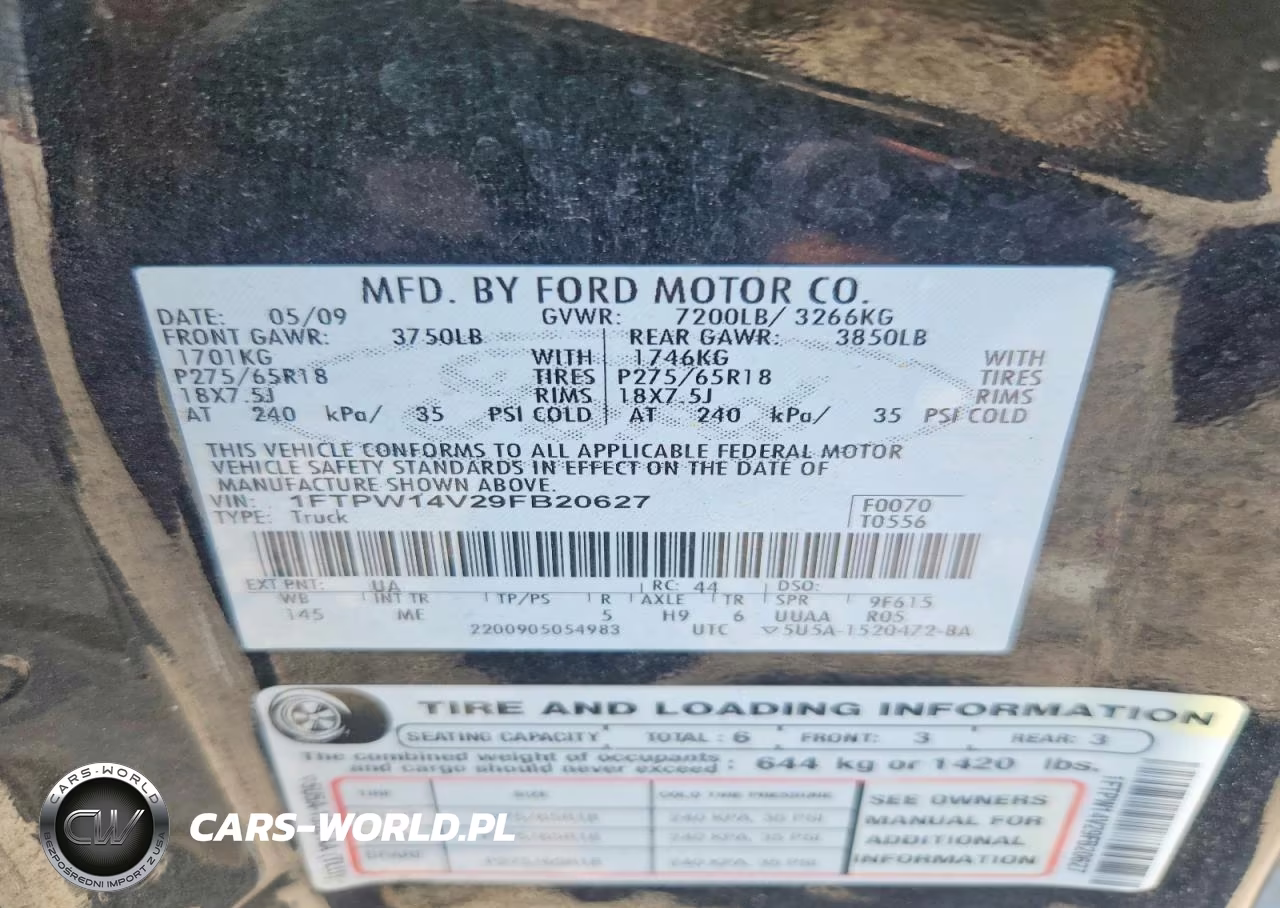 2009 Ford F150 Supercrew VIN:1FTPW14V29FB20627 - 12