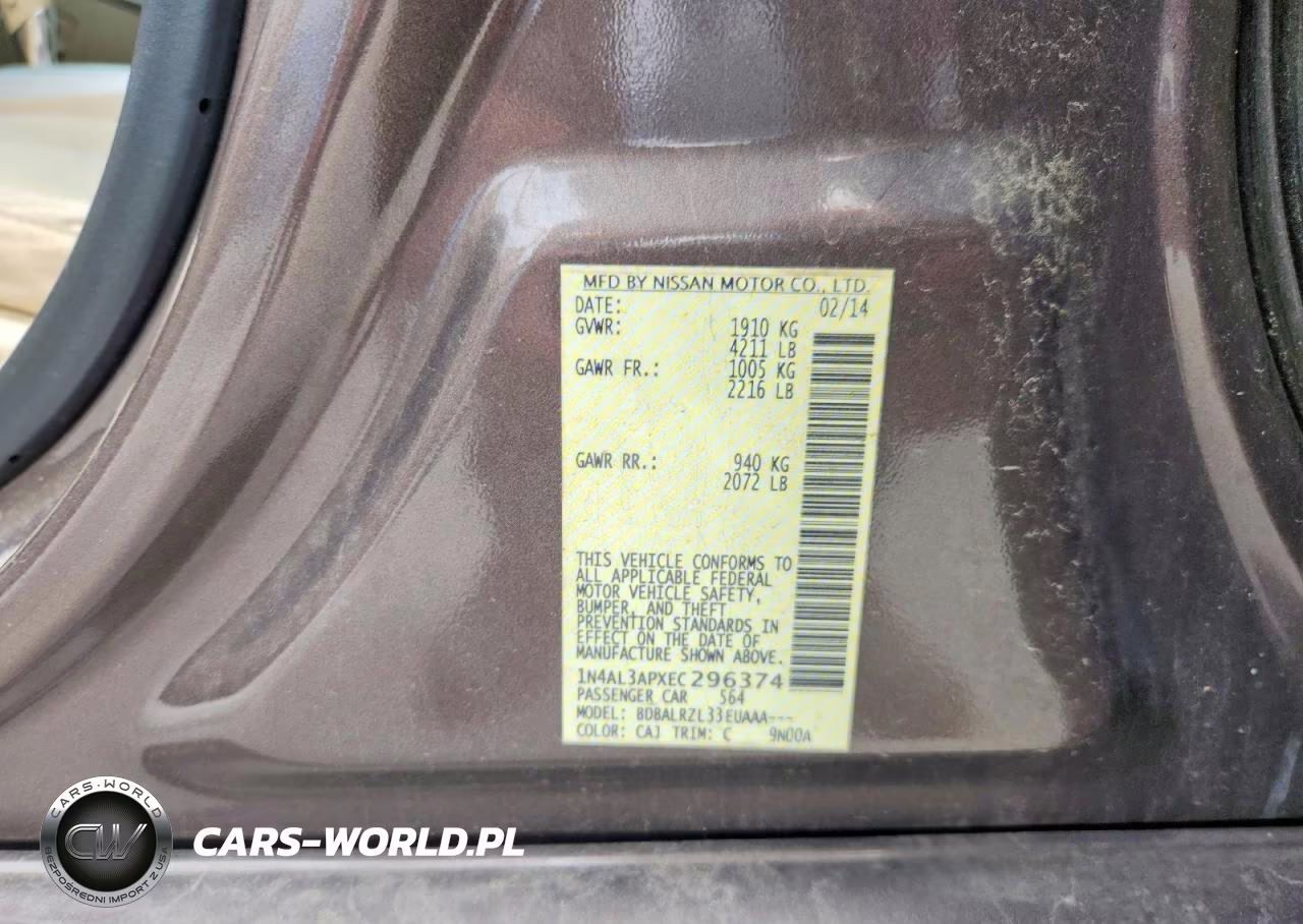 2014 Nissan Altima 2.5 S VIN:1N4AL3APXEC296374 - 13