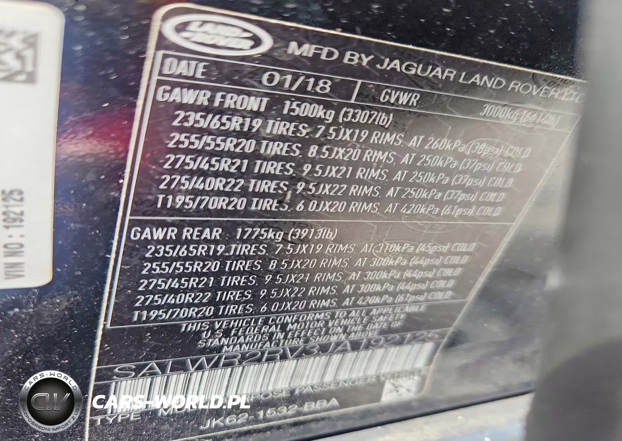 2018 Land Rover Range Rover Sport Hse VIN:SALWR2RV3JA192125 - 13