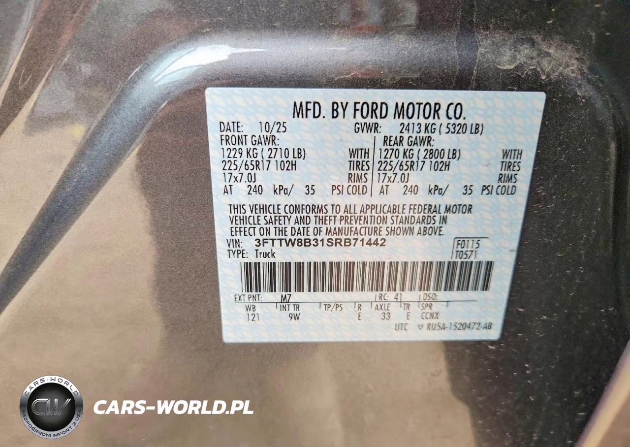 2025 Ford Maverick Xl VIN:3FTTW8B31SRB71442 - 12
