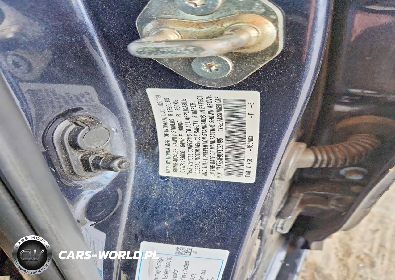 2019 Honda Insight Touring VIN:19XZE4F90KE027196 - 12