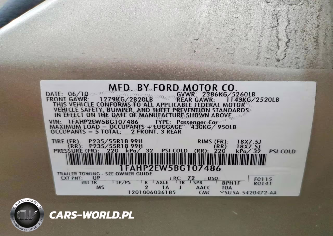 2011 Ford Taurus Sel VIN:1FAHP2EW5BG107486 - 13