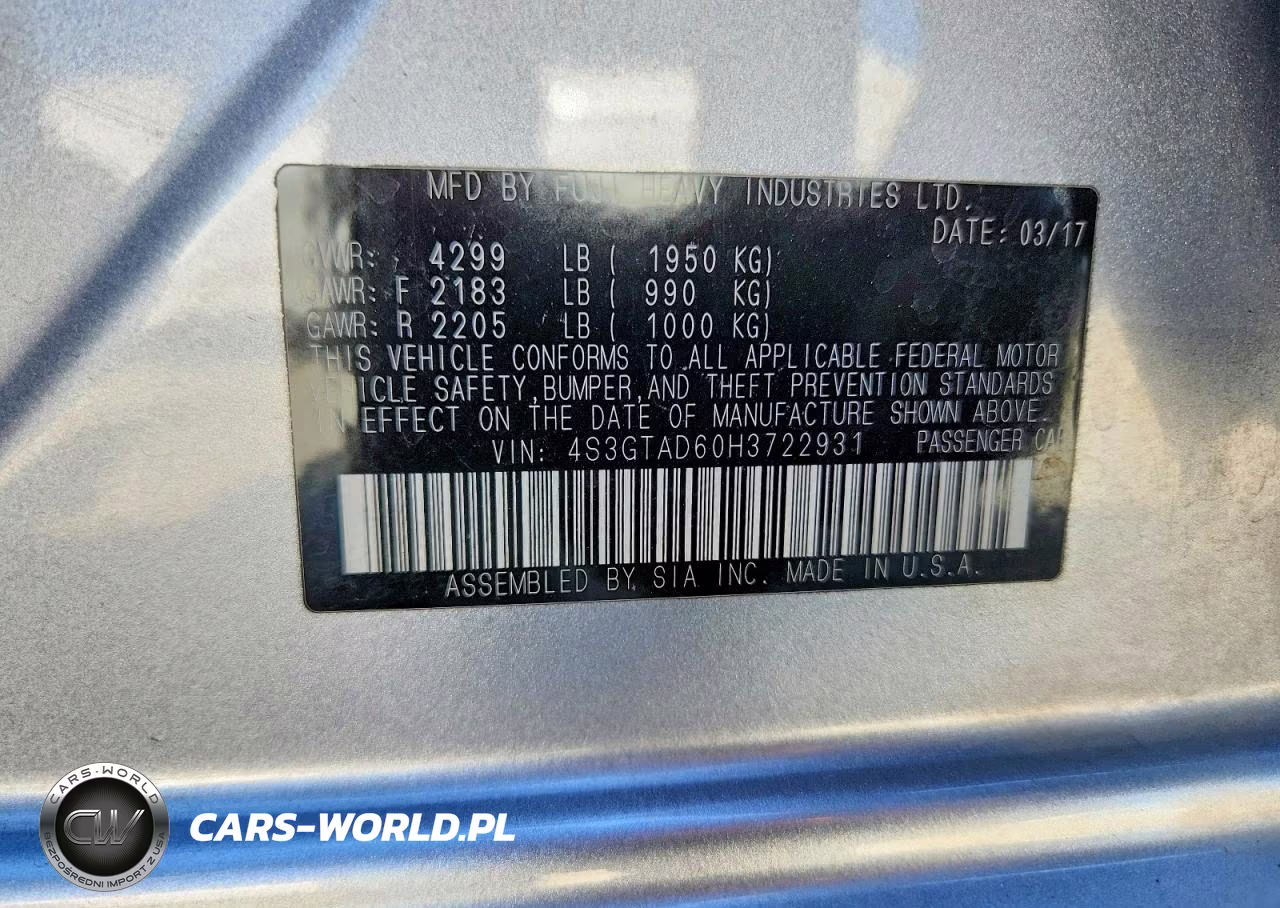2017 Subaru Impreza Premium Plus VIN:4S3GTAD60H3722931 - 13