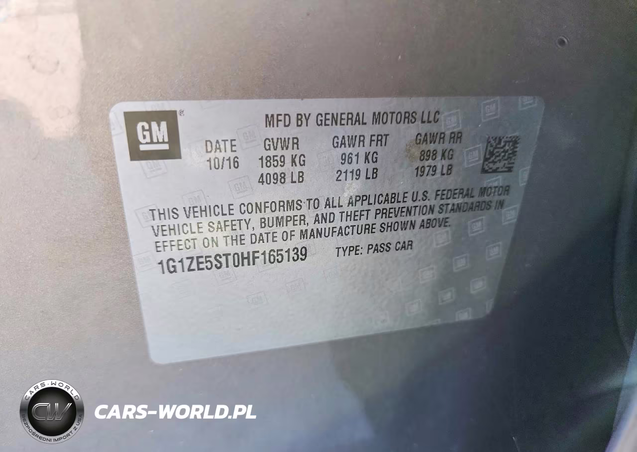 2017 Chevrolet Malibu Lt VIN:1G1ZE5ST0HF165139 - 12