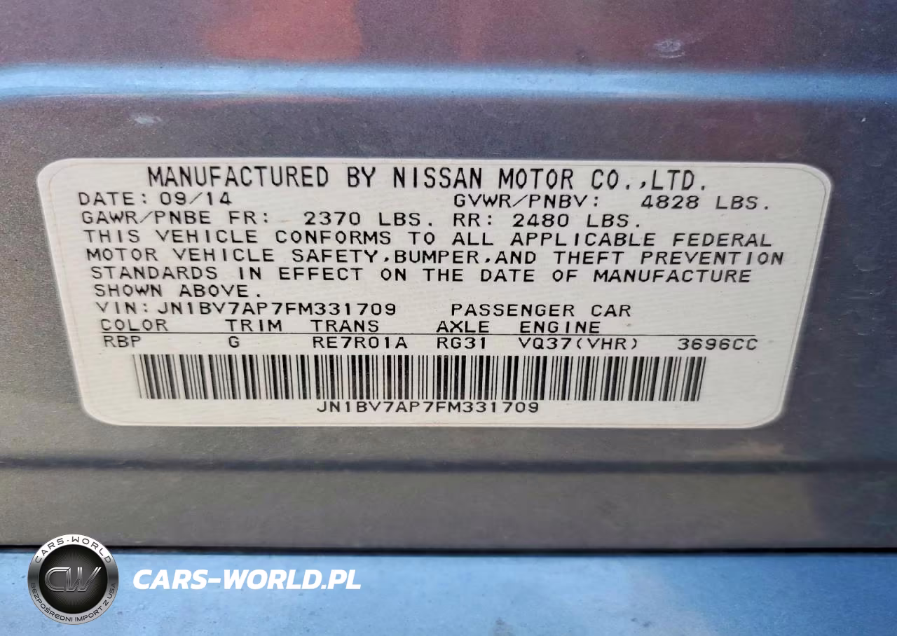 2015 Infiniti Q50 Sport VIN:JN1BV7AP7FM331709 - 13