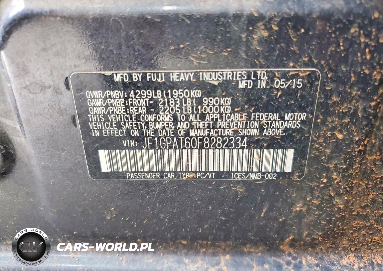 2015 Subaru Impreza Sport VIN:JF1GPAT60F8282334 - 13