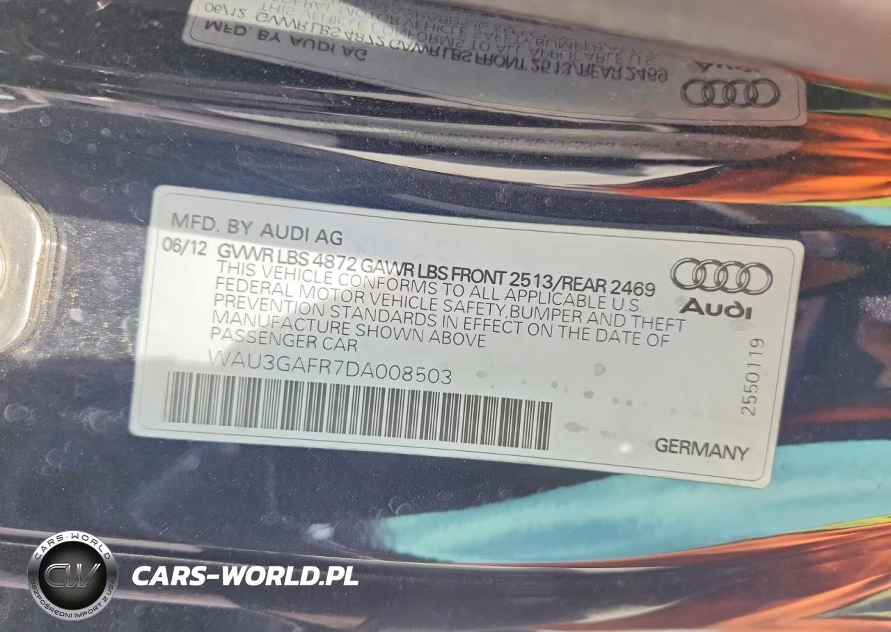 2013 Audi S5 Prestige VIN:WAU3GAFR7DA008503 - 12