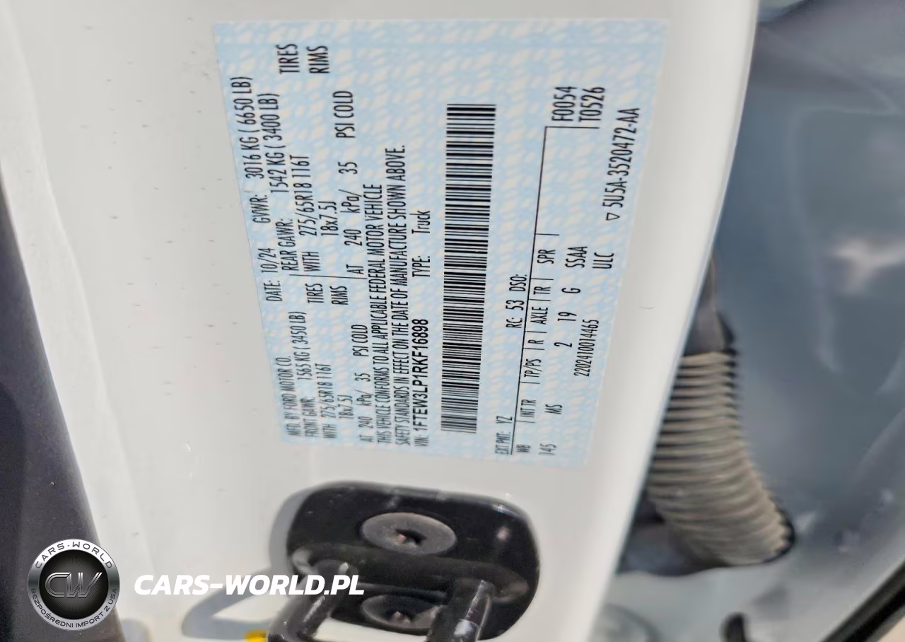 2024 Ford F150 Xlt VIN:1FTEW3LP1RKF16898 - 12