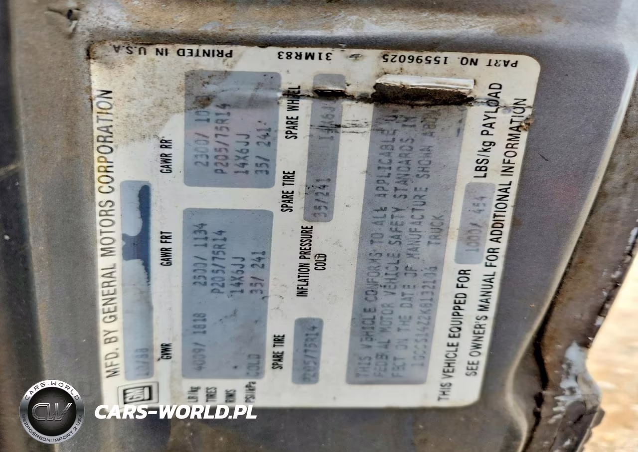 1989 Chevrolet S Truck S10 VIN:1GCCS14Z2K8132106 - 13