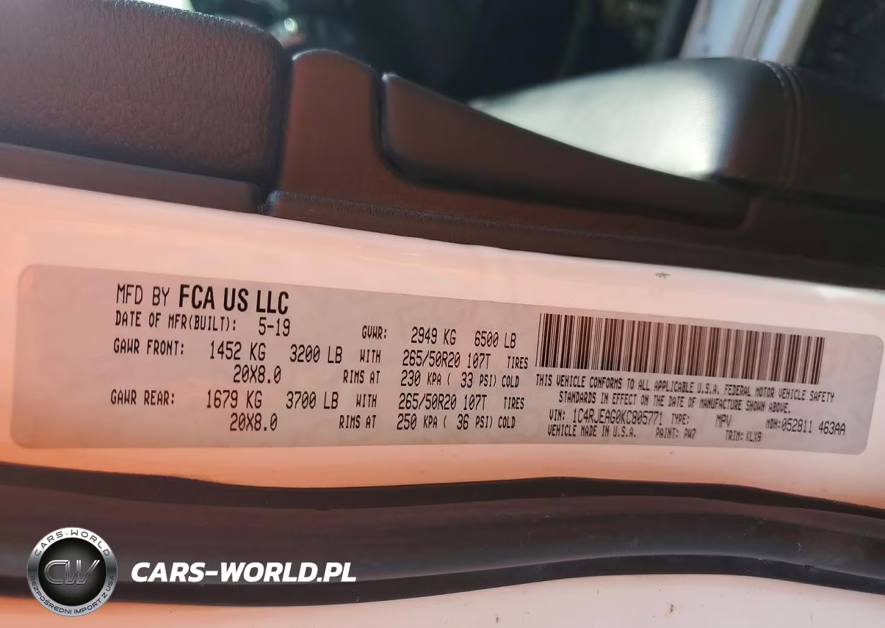 2019 Jeep Grand Cherokee Laredo VIN:1C4RJEAG0KC805771 - 12