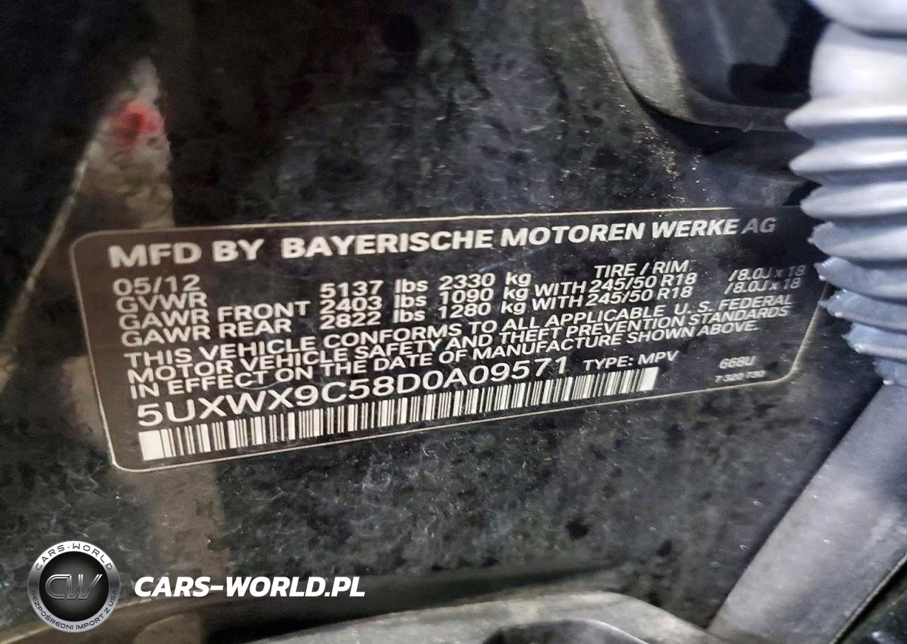 2013 BMW X3 xDrive28I VIN:5UXWX9C58D0A09571 - 13