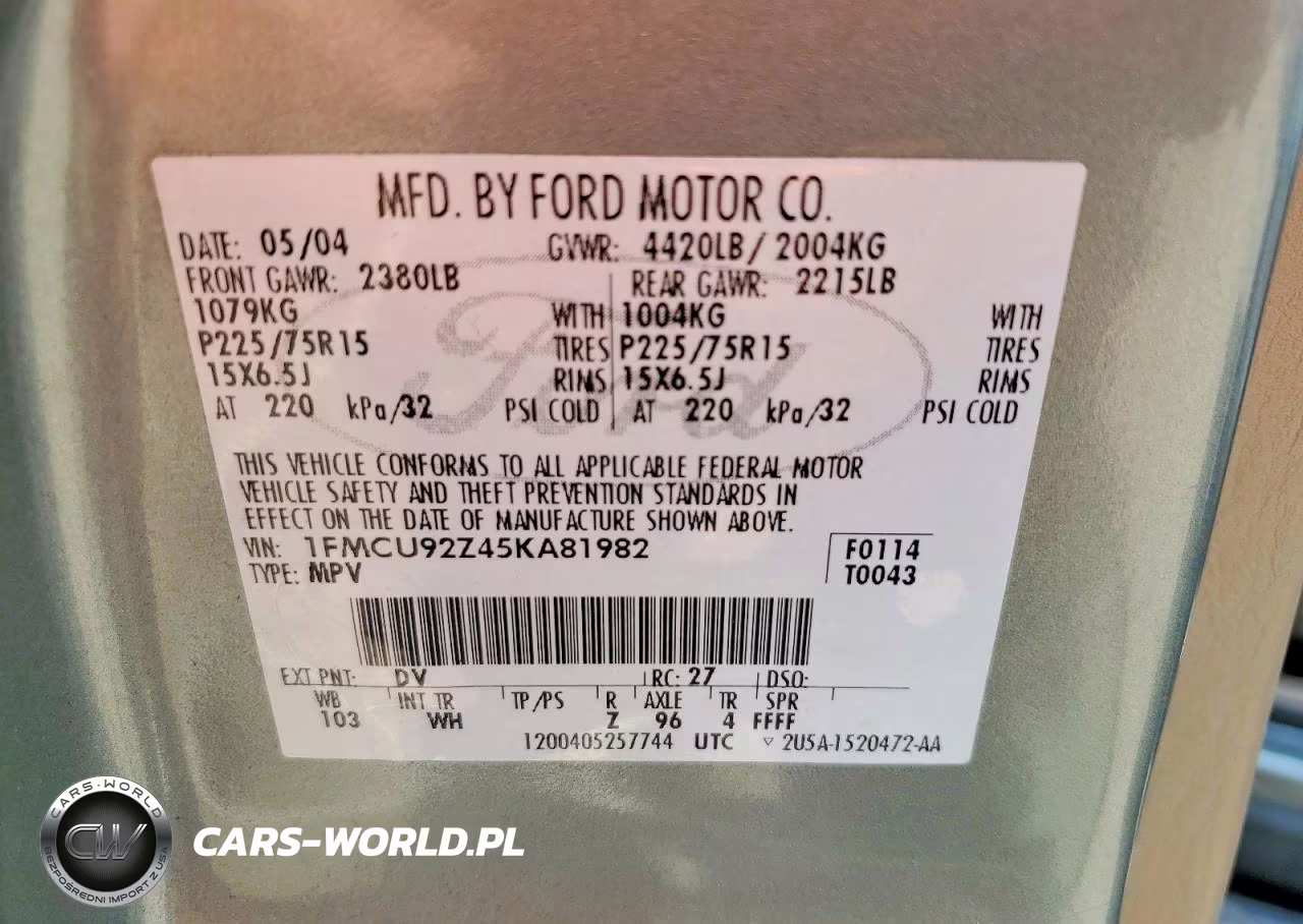 2005 Ford Escape Xls VIN:1FMCU92Z45KA81982 - 13