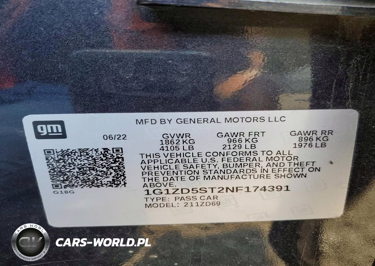 2022 Chevrolet Malibu Lt VIN:1G1ZD5ST2NF174391 - 13