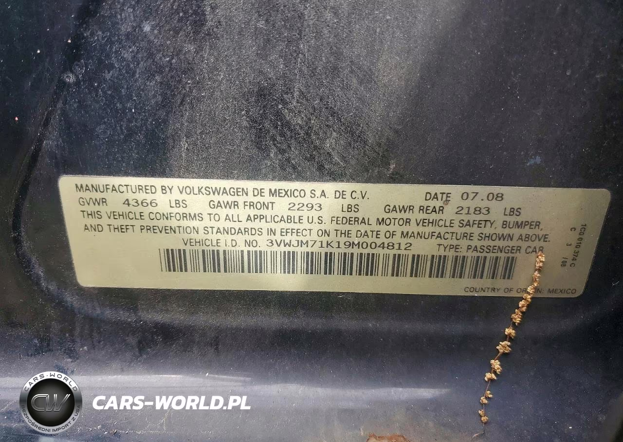 2009 Volkswagen Jetta S VIN:3VWJM71K19M004812 - 12