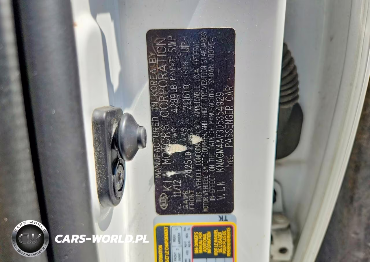 2013 Kia Optima Lx VIN:KNAGM4A73D5354929 - 12