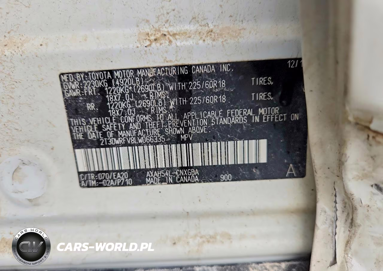 2020 Toyota Rav4 Limited VIN:2T3DWRFV8LW066335 - 13