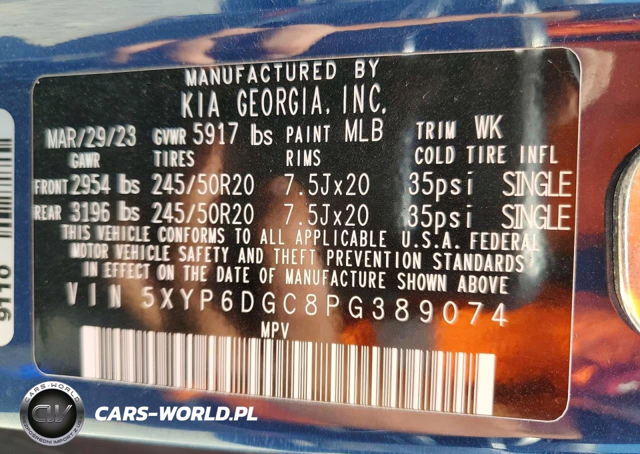 2023 Kia Telluride S VIN:5XYP6DGC8PG389074 - 13