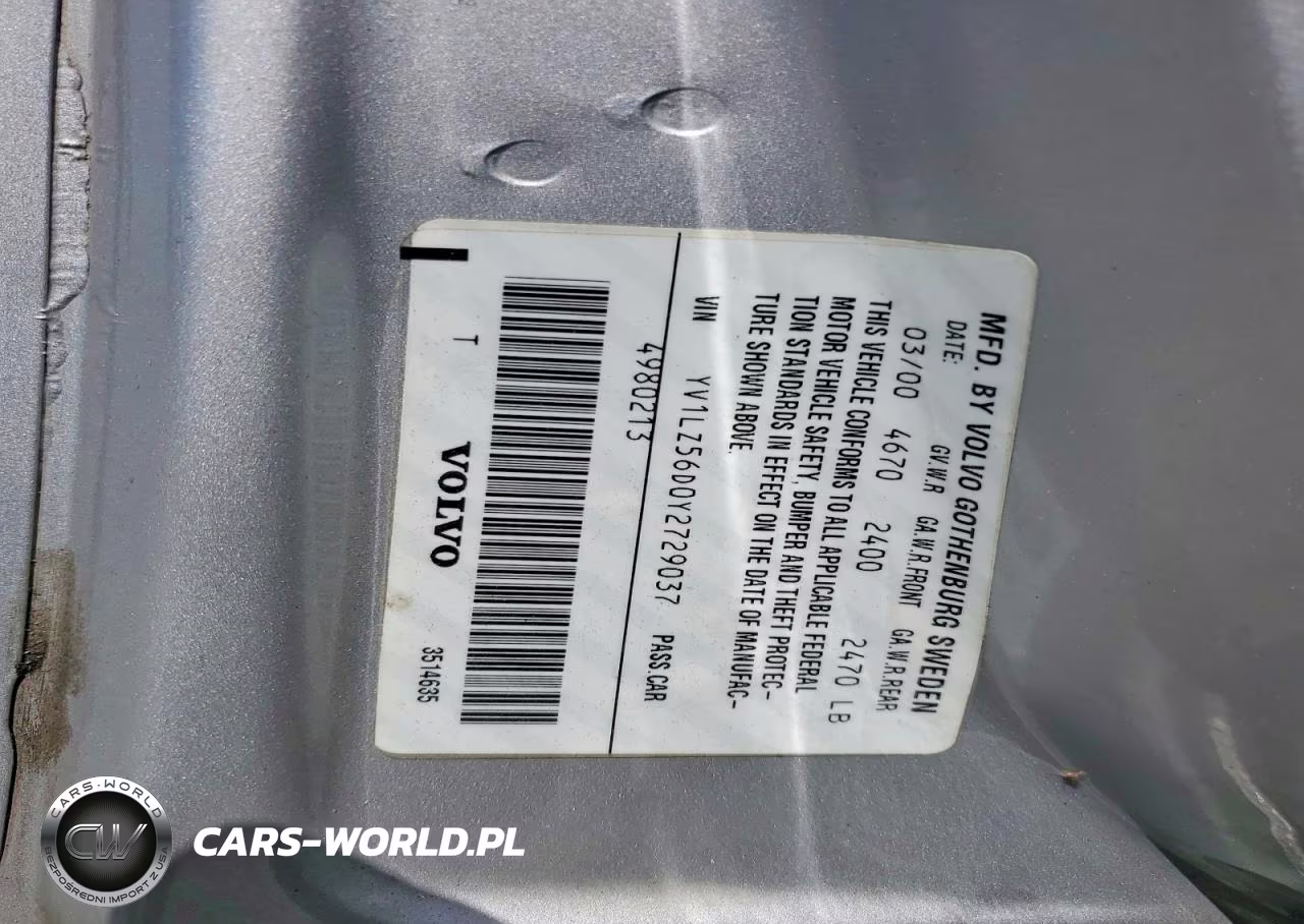 2000 Volvo S70 VIN:YV1LZ56D0Y2729037 - 13