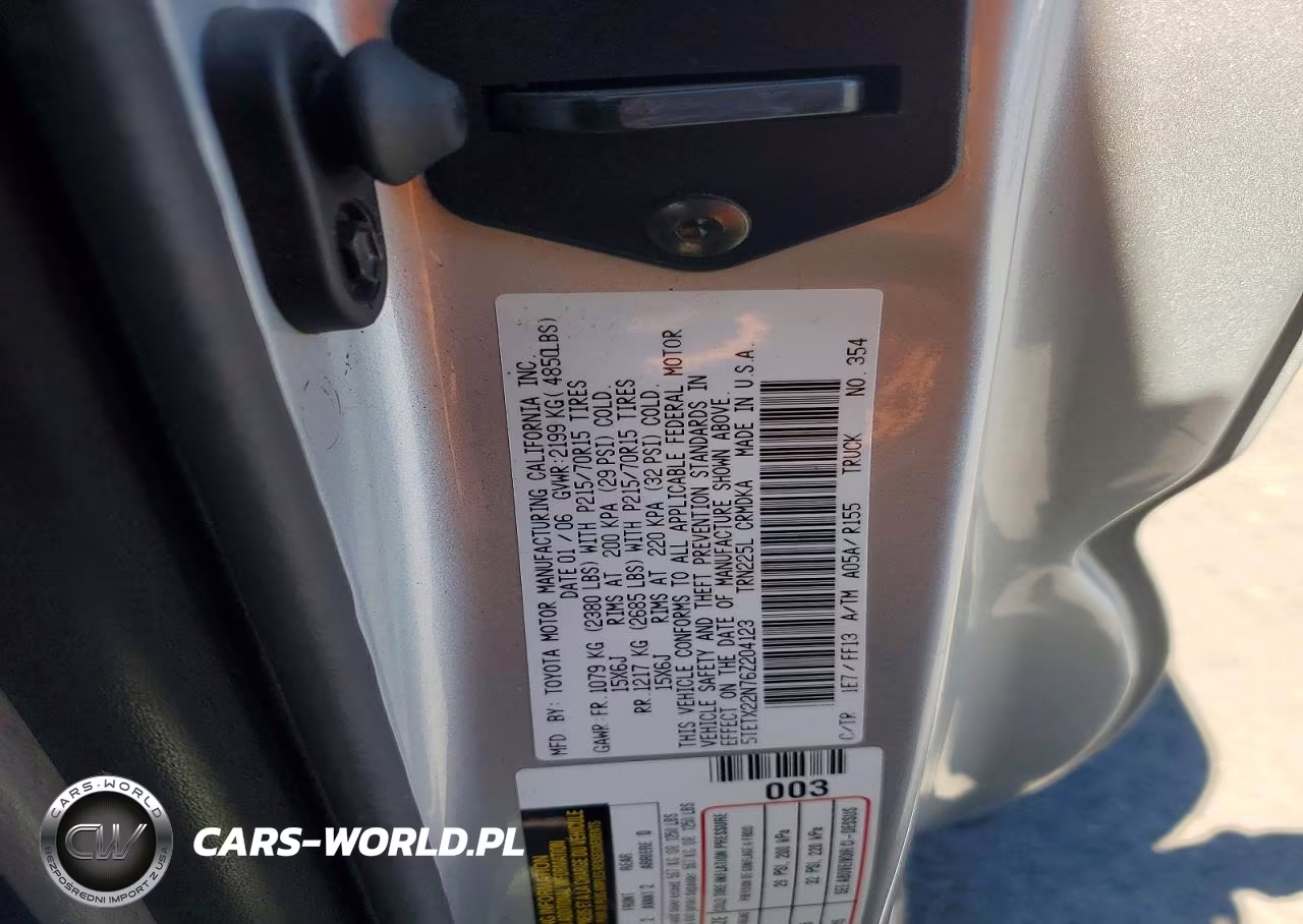 2006 Toyota Tacoma VIN:5TETX22N76Z204123 - 13