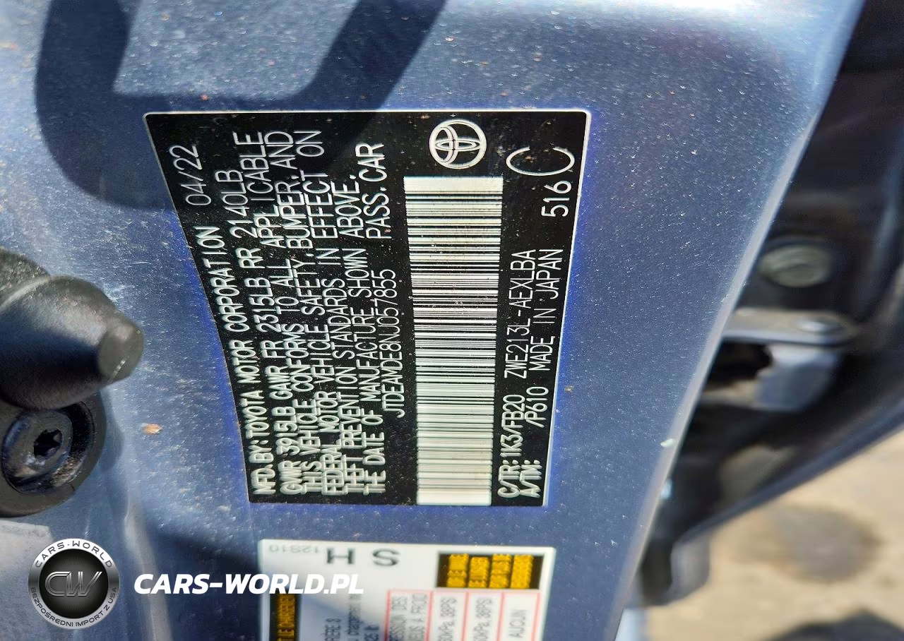 2022 Toyota Corolla Le VIN:JTDEAMDE8NJ057855 - 13
