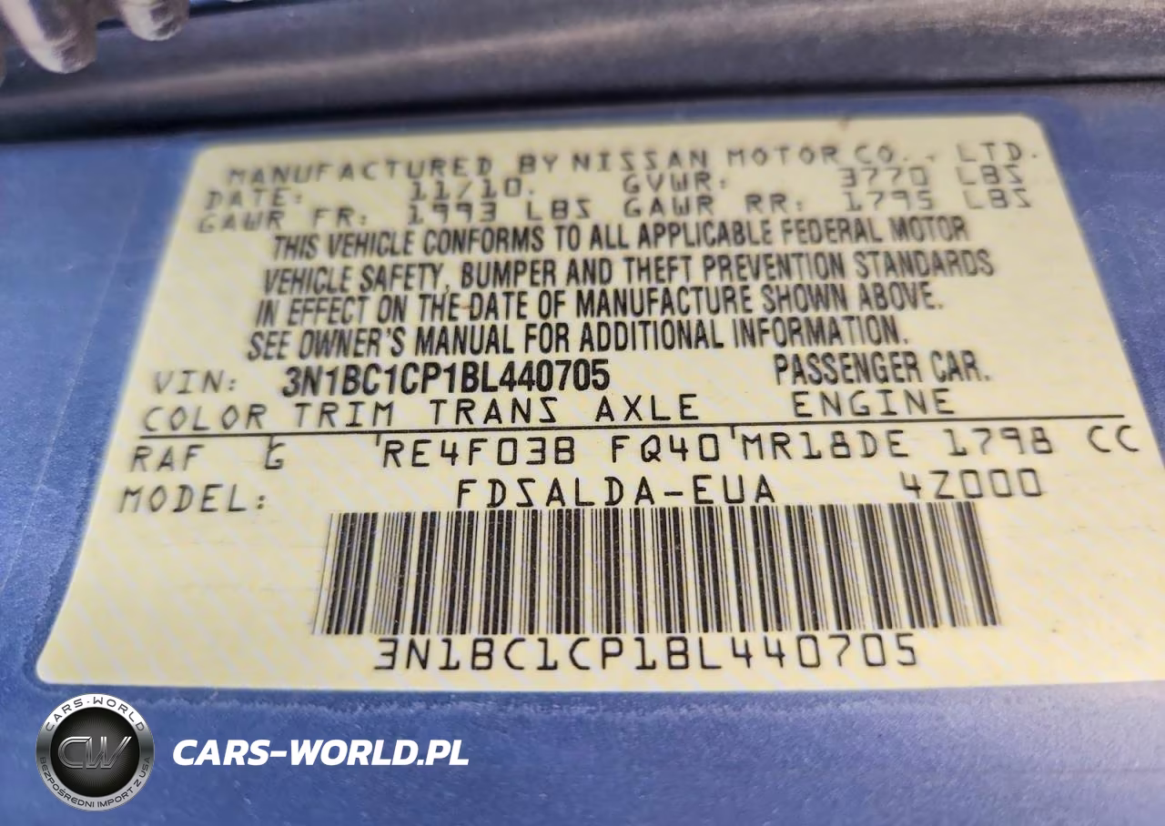 2011 Nissan Versa 1.8 S VIN:3N1BC1CP1BL440705 - 13