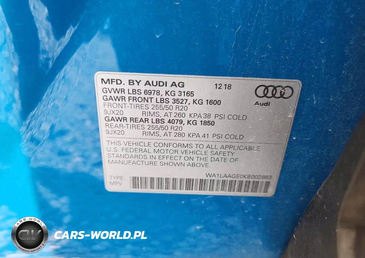 2019 Audi E-Tron Prestige VIN:WA1LAAGE0KB002883 - 12