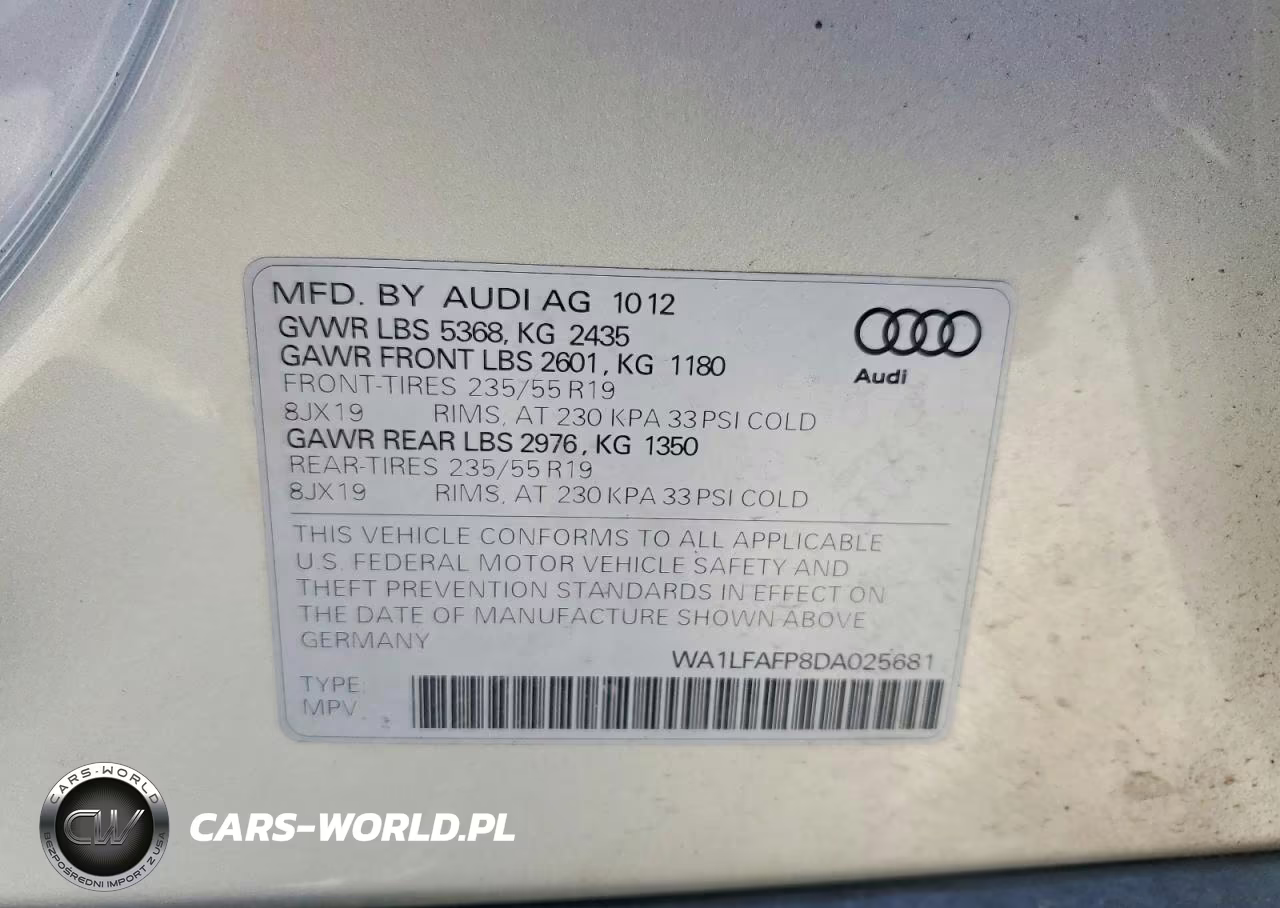 2013 Audi Q5 Premium Plus VIN:WA1LFAFP8DA025681 - 13