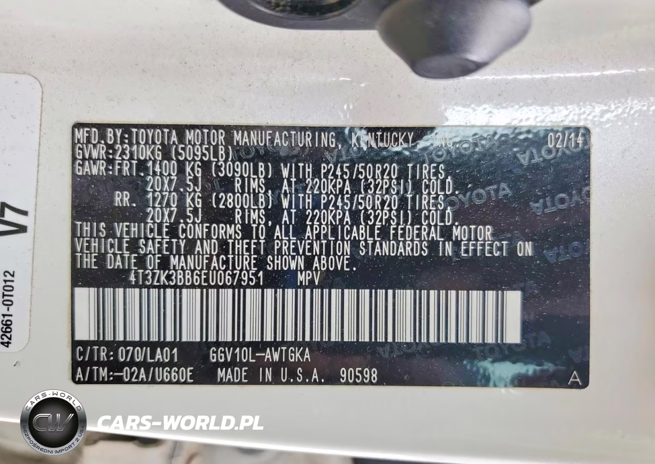 2014 Toyota Venza Limited VIN:4T3ZK3BB6EU067951 - 13