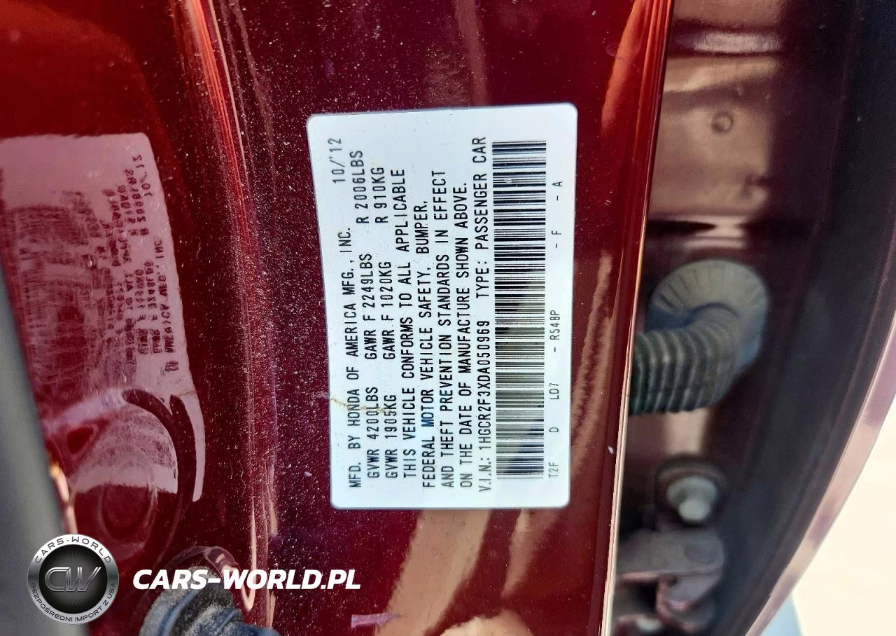 2013 Honda Accord Lx VIN:1HGCR2F3XDA050969 - 13