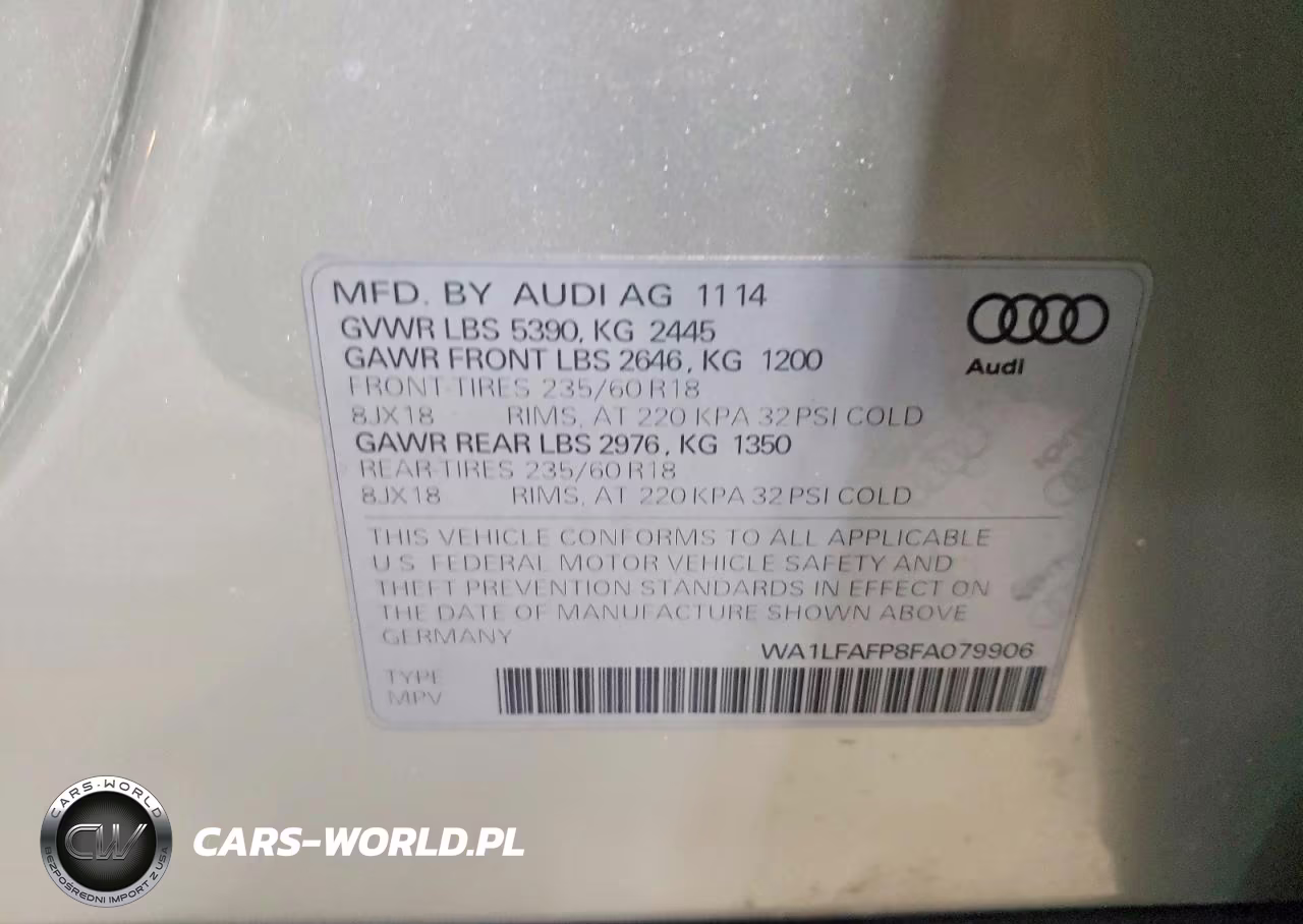 2015 Audi Q5 Premium Plus VIN:WA1LFAFP8FA079906 - 14