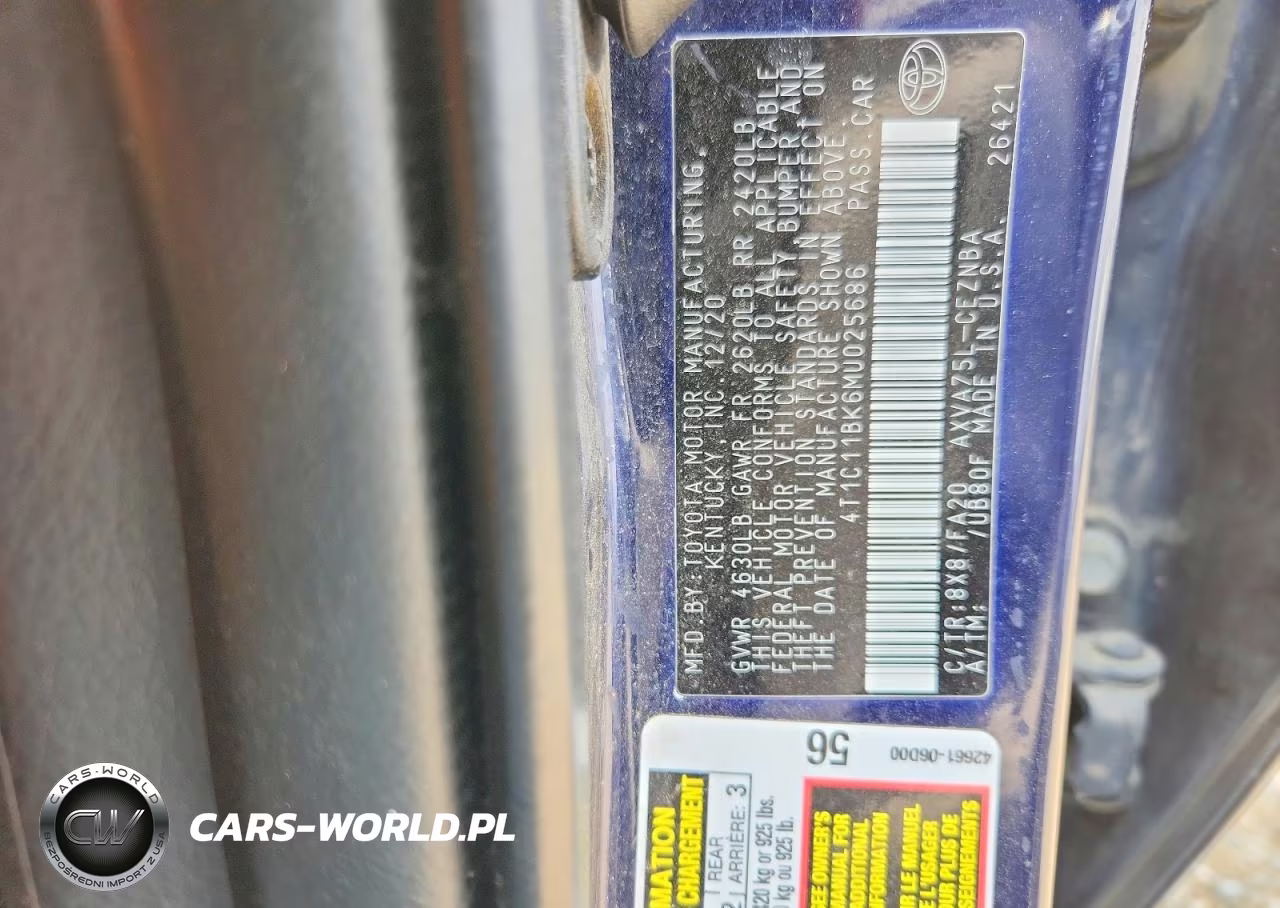 2021 Toyota Camry Le VIN:4T1C11BK6MU025686 - 13