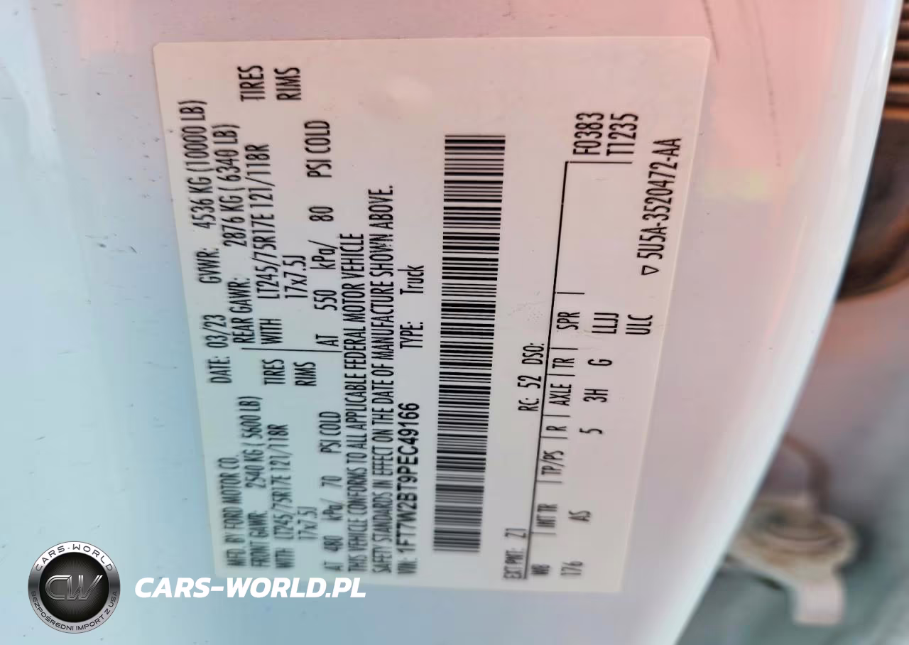 2023 Ford F250 Super Duty VIN:1FT7W2BT9PEC49166 - 12
