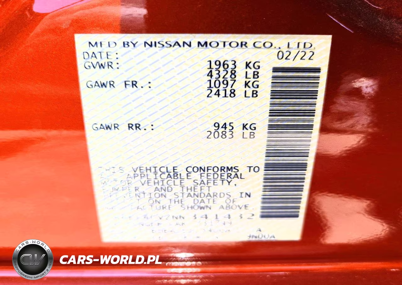 2022 Nissan Altima Sr VIN:1N4BL4CV2NN341432 - 12
