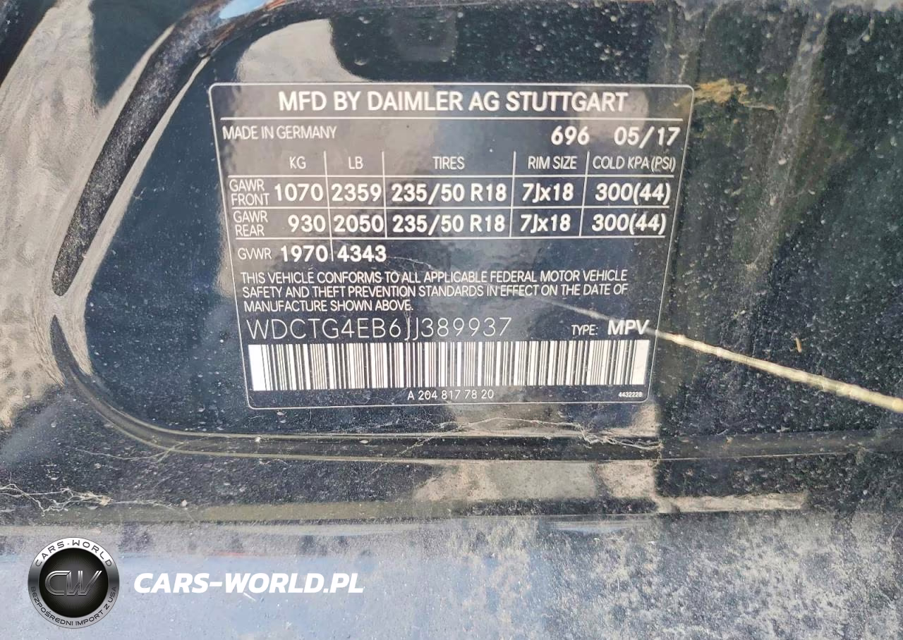 2018 Mercedes-Benz Gla 250 VIN:WDCTG4EB6JJ389937 - 13