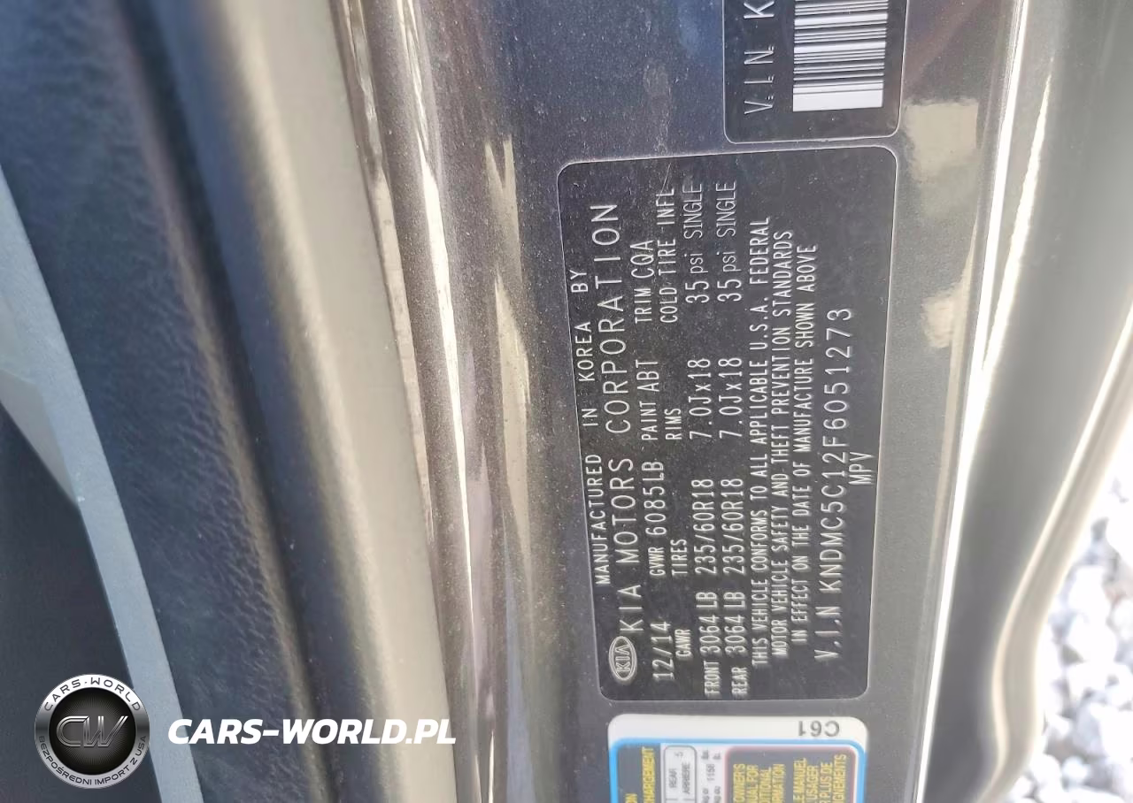 2015 Kia Sedona Sx VIN:KNDMC5C12F6051273 - 13