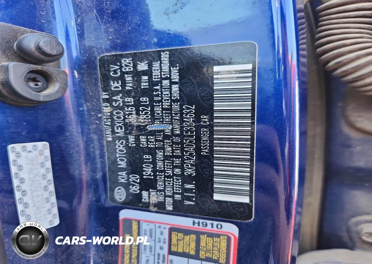 2020 Kia Rio 5-Door S VIN:3KPA25AD5LE334632 - 12