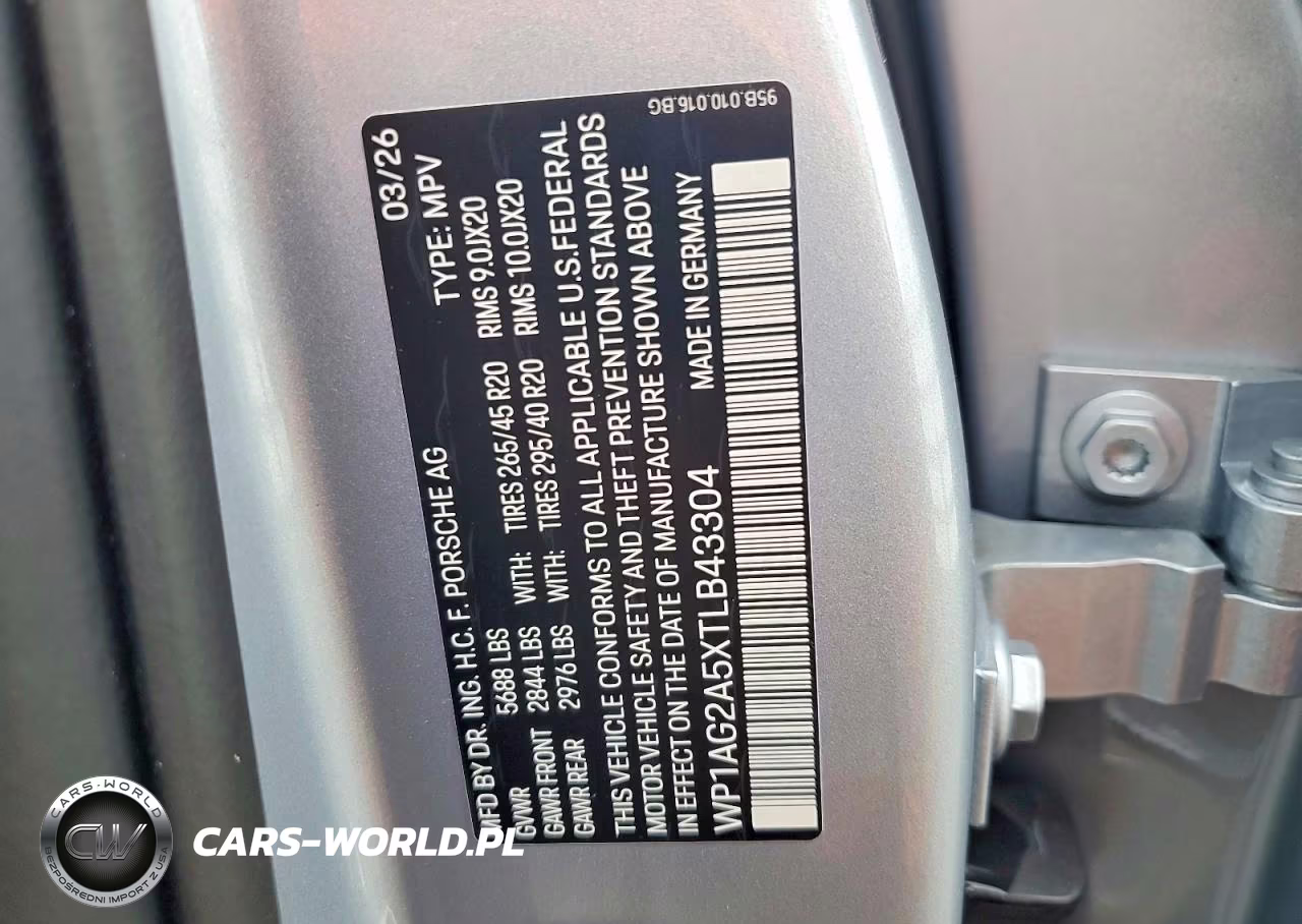 2026 Porsche Macan S VIN:WP1AG2A5XTLB43304 - 13