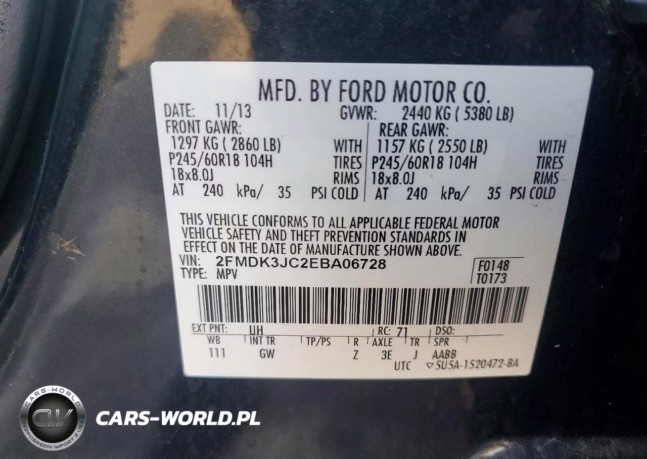 2014 Ford Edge Sel VIN:2FMDK3JC2EBA06728 - 14