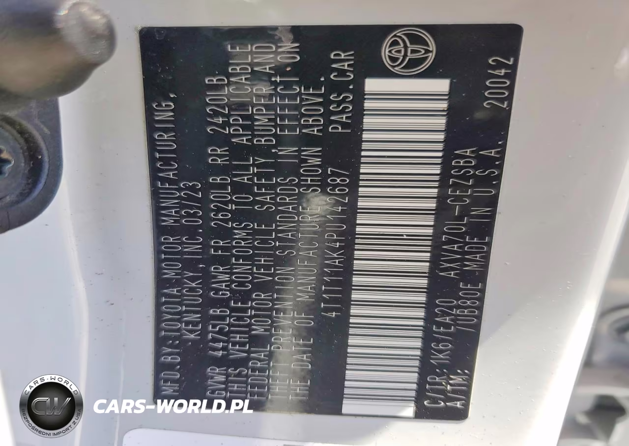 2023 Toyota Camry Se VIN:4T1T11AK4PU142687 - 12