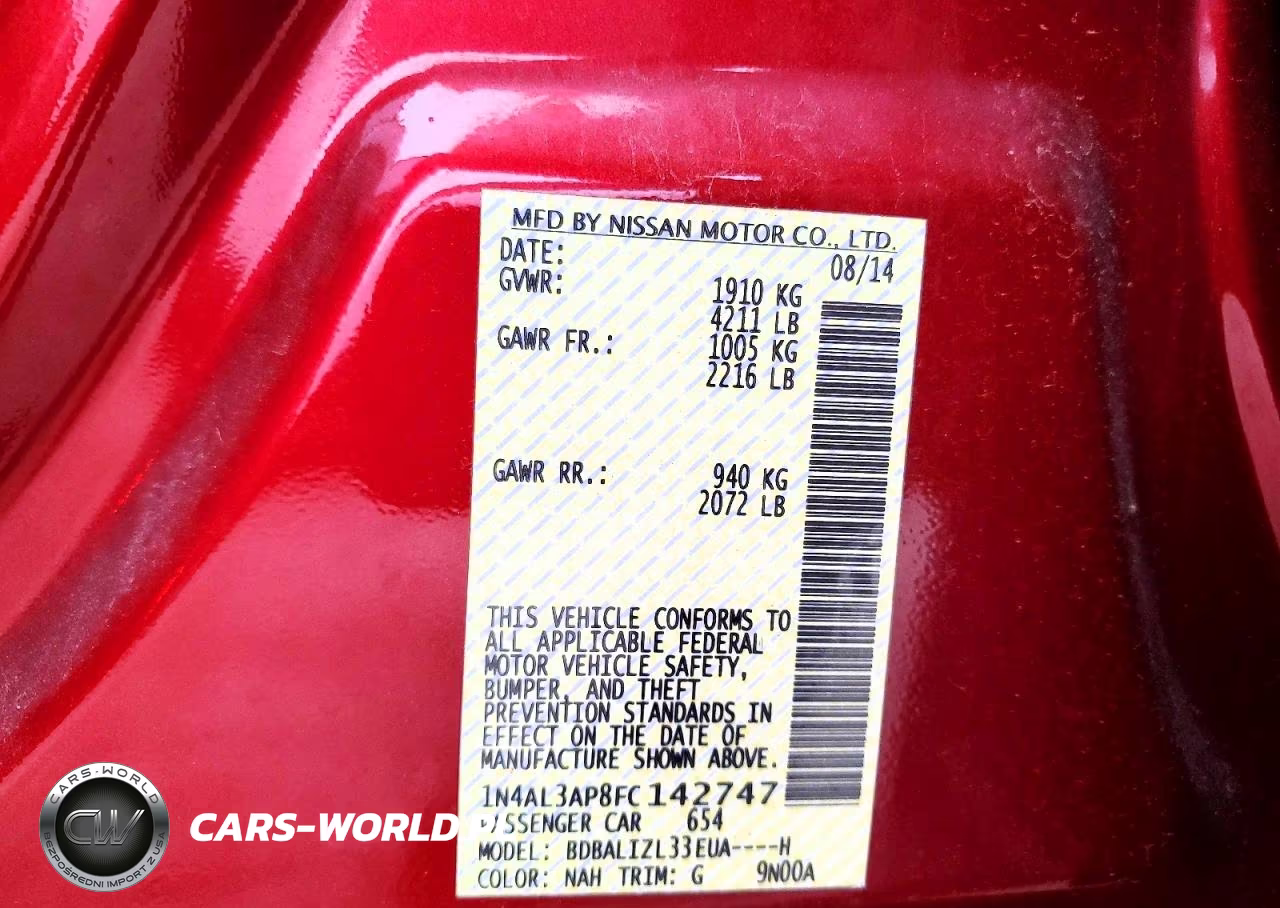 2015 Nissan Altima 2.5 Sv VIN:1N4AL3AP8FC142747 - 12