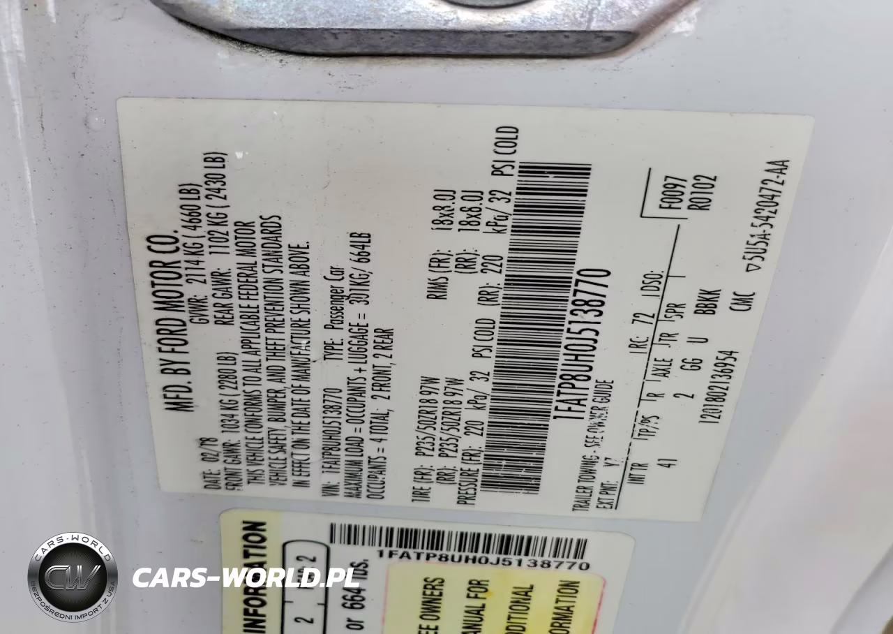 2018 Ford Mustang VIN:1FATP8UH0J5138770 - 12
