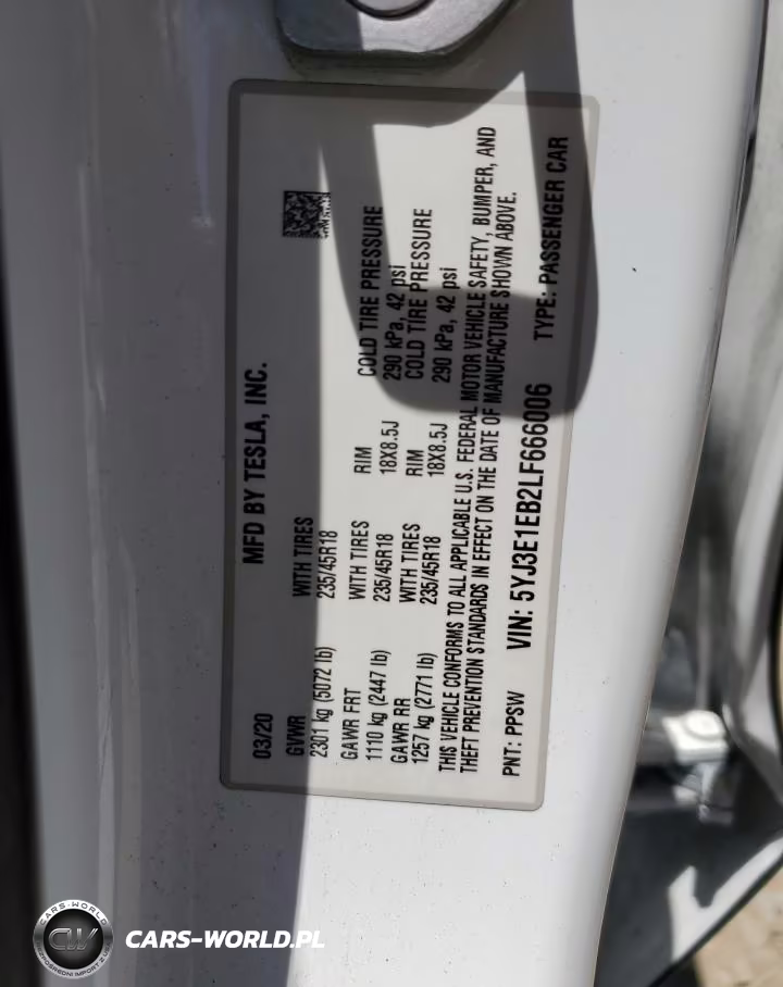 2020 Tesla Model 3 VIN:5YJ3E1EB2LF666006 - 13