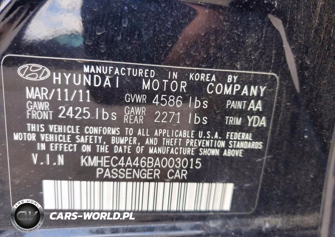 2011 Hyundai Sonata Hybrid VIN:KMHEC4A46BA003015 - 12