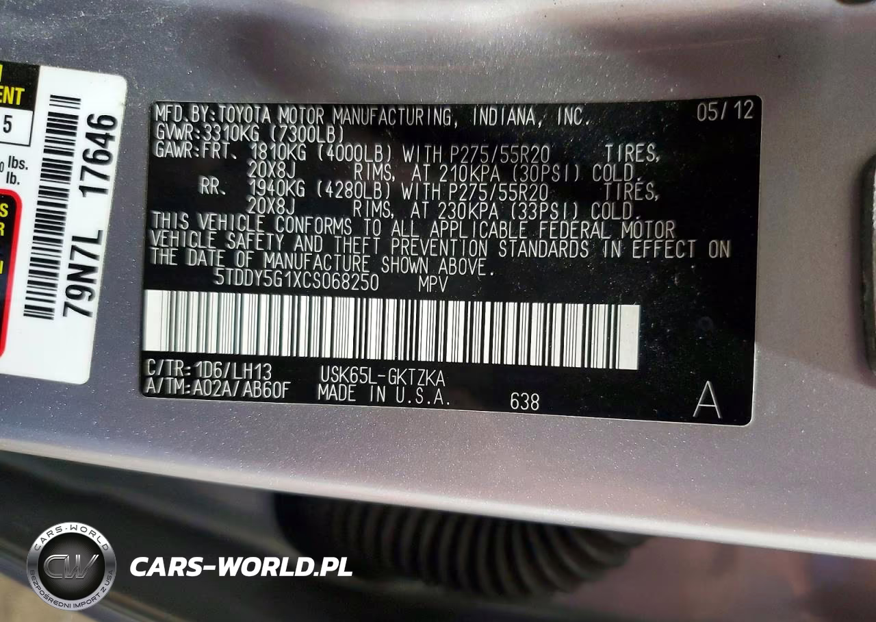 2012 Toyota Sequoia Platinum VIN:5TDDY5G1XCS068250 - 13