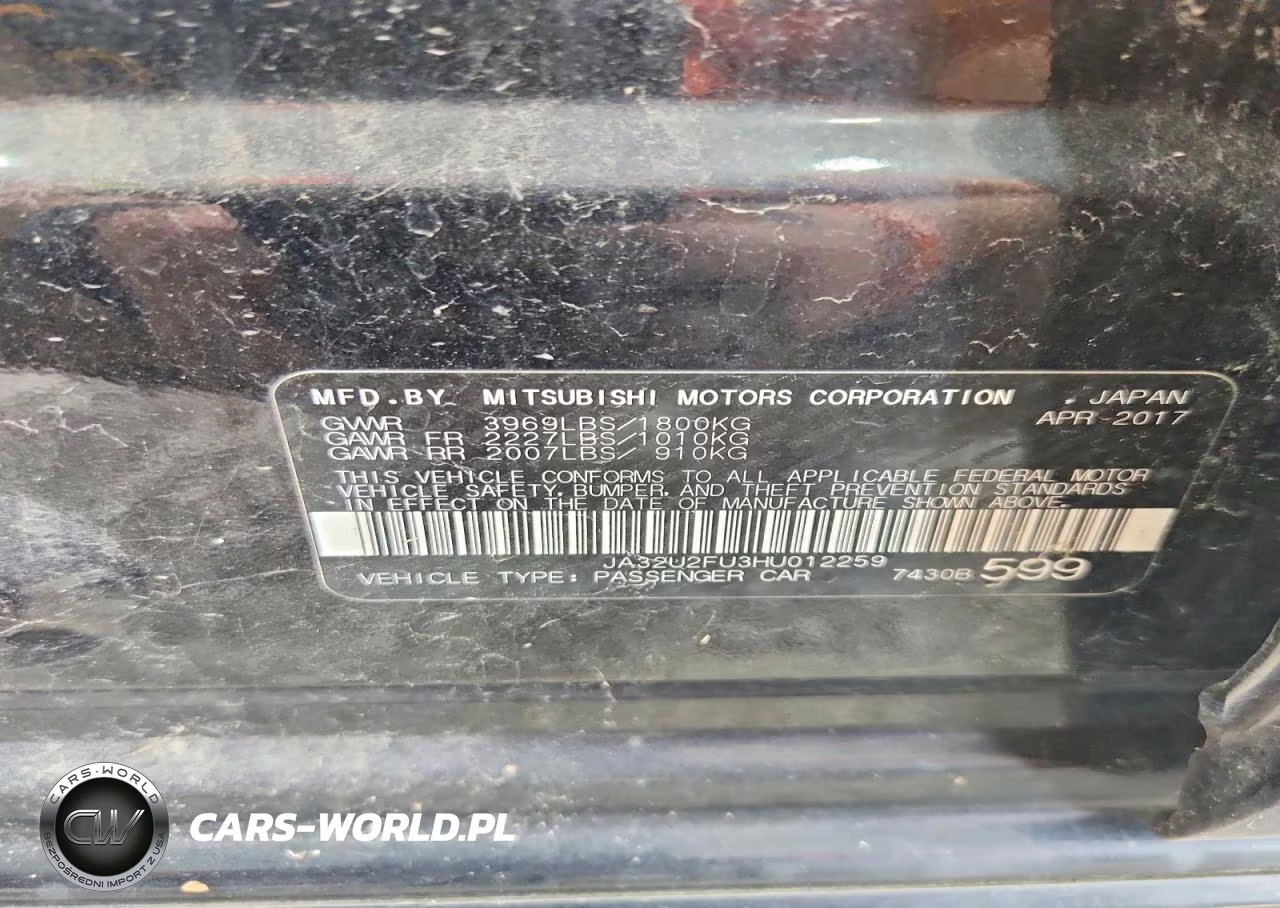 2017 Mitsubishi Lancer Es VIN:JA32U2FU3HU012259 - 12