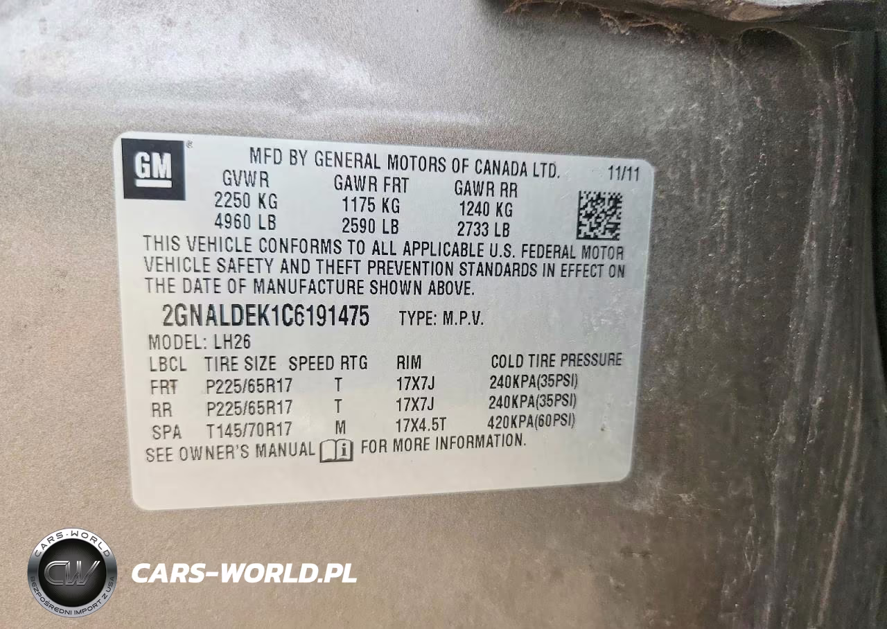 2012 Chevrolet Equinox Lt VIN:2GNALDEK1C6191475 - 13