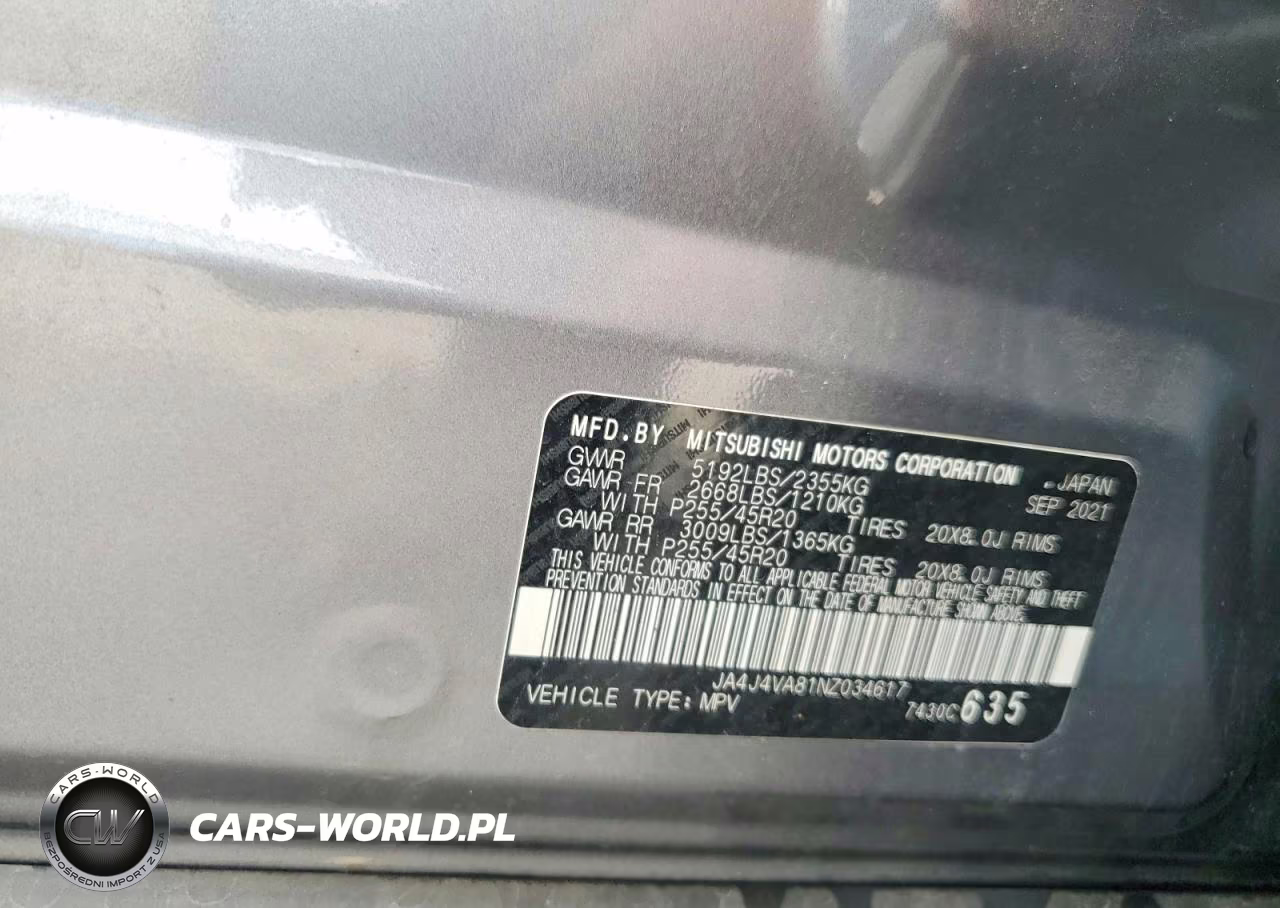 2022 Mitsubishi Outlander Sel VIN:JA4J4VA81NZ034617 - 14